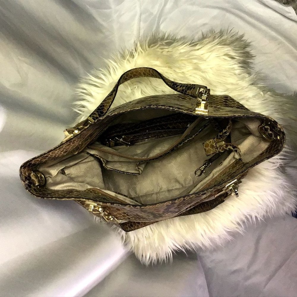 Michael Kors Medium Harper Python Embosed Tote - image 7